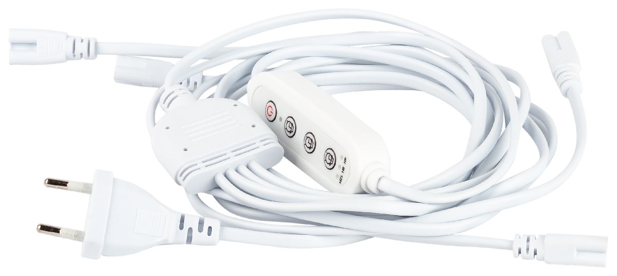 Разветвитель сетевой для линейных светильников Эра 4х IEC C5 3pin+timer (4/8/12 H) 2 м Б0066947