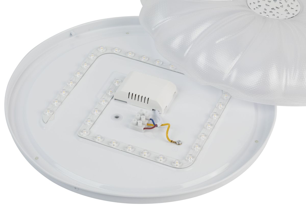 Потолочный светильник светодиодный круглый светодиодный ЭРА Классик SPB-6 Muze 48W-5K WH+CH 5000К Б0070187