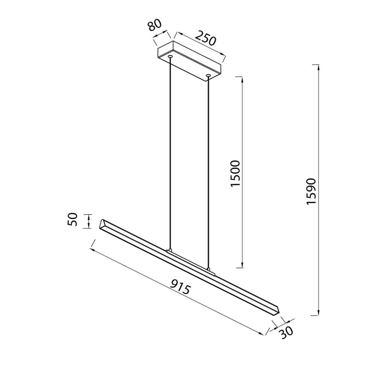 Линейный подвесной светильник Mantra Lineal 8957
