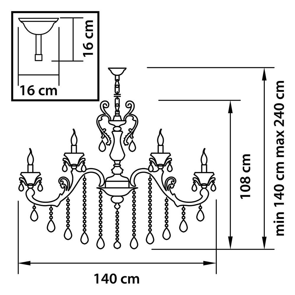 Подвесная люстра Osgona Ampollo 786242