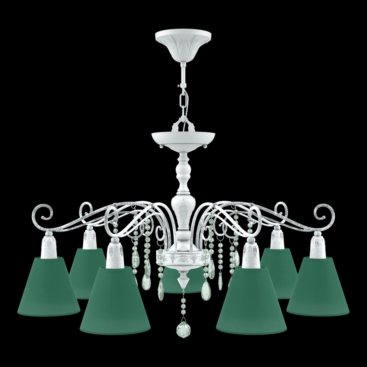 Подвесная люстра прованс Lamp4you Provence E4-07-WM-LMP-O-29-CRL-E4-07-GR-DN