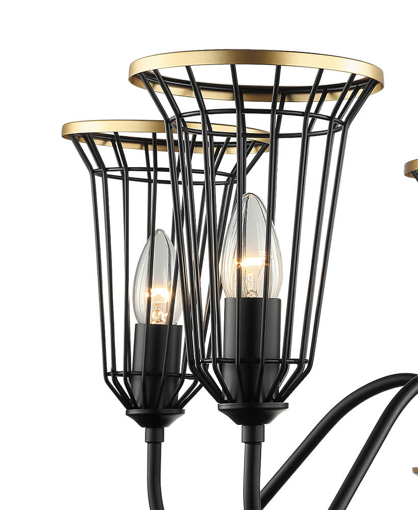 Подвесная люстра Lumien Hall Блис 4016/5P-BK-GD