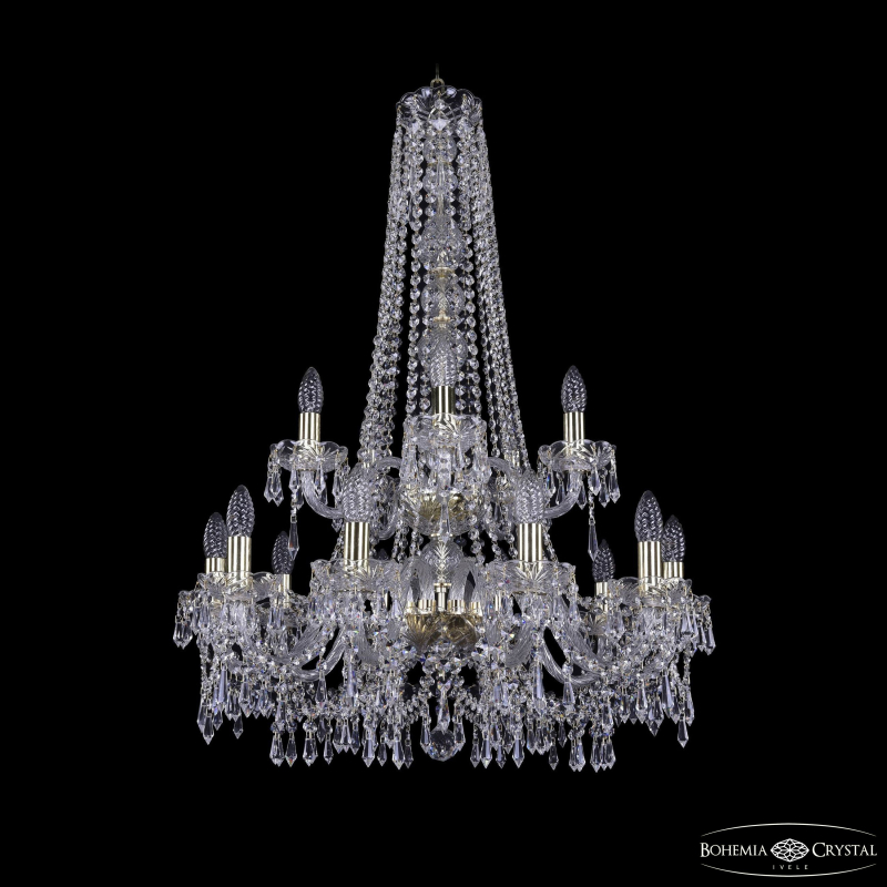 Подвесная люстра Bohemia Ivele Crystal 1403/10+5/240/h-92/2d G