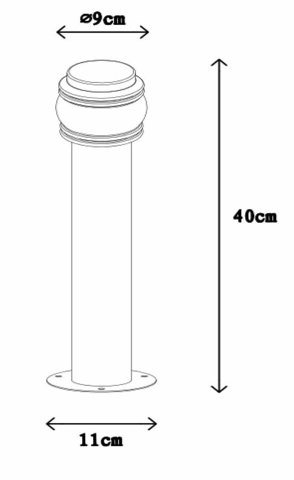 Уличный светильник Lucide Mirane 11807/40/12