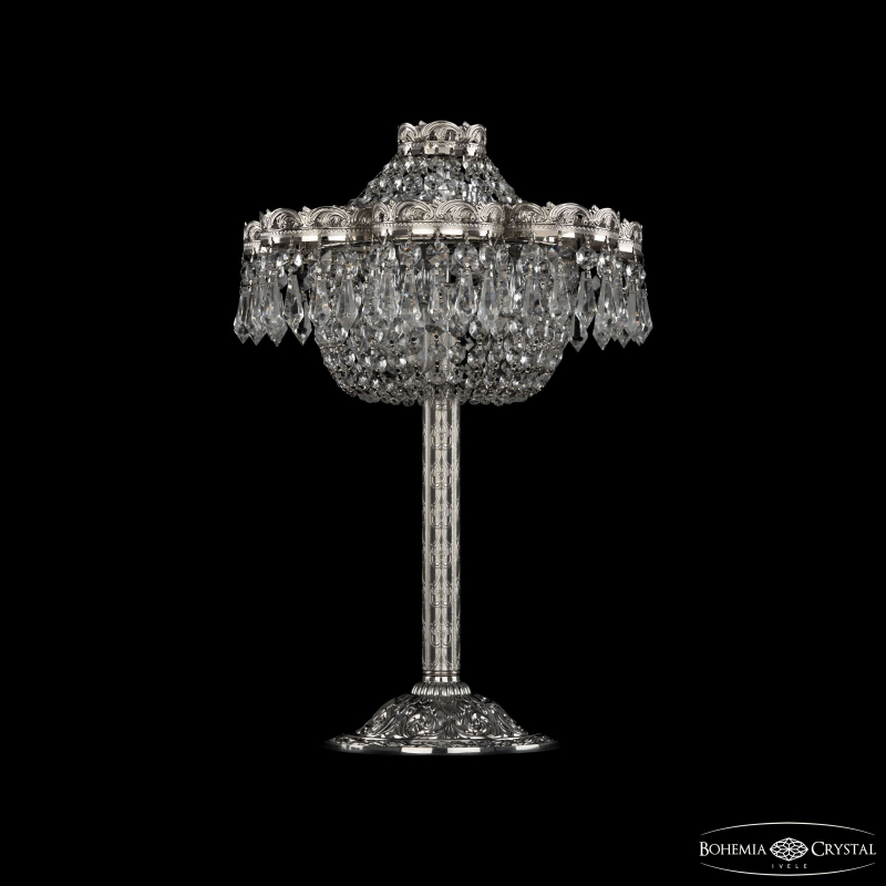 Настольная лампа хрустальная Bohemia Ivele Crystal 19311L6/27JB Ni