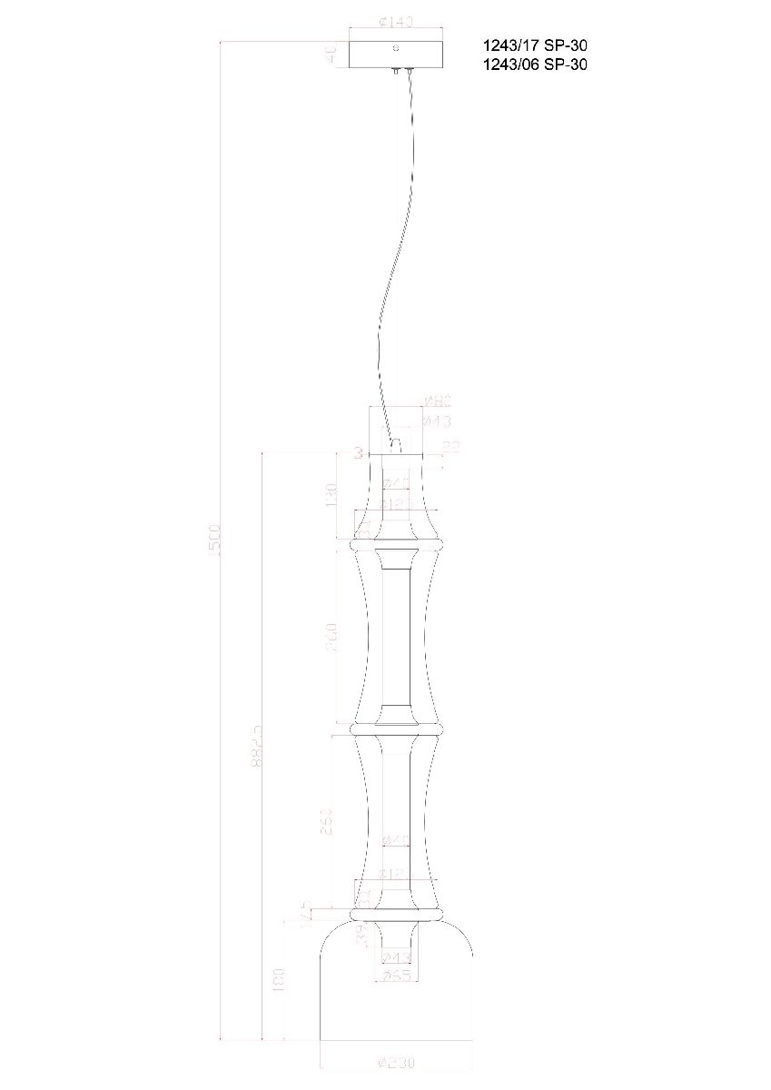 Подвесной светильник Divinare Volturn 1243/17 SP-30