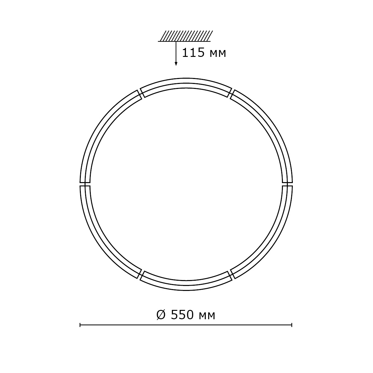 Настенно-потолочный светодиодный светильник Sonex Savola 2028/C