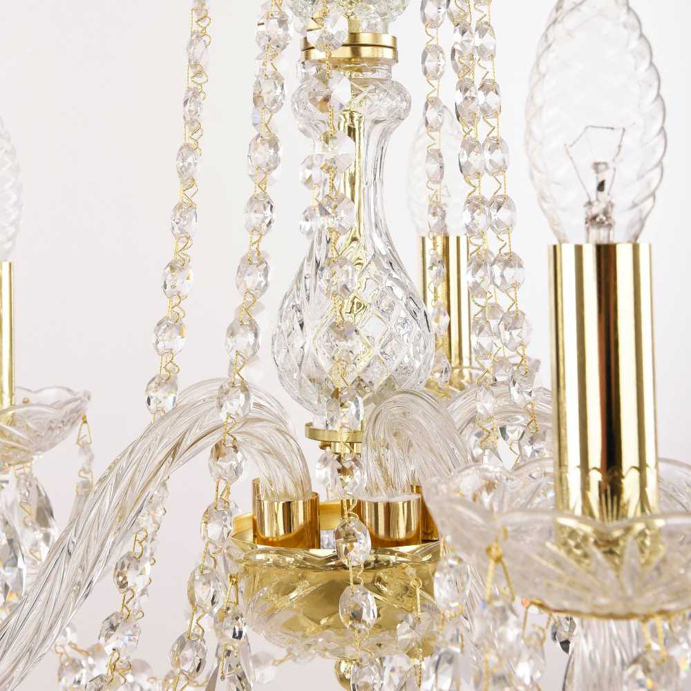 Подвесная люстра Bohemia Ivele Crystal 5417/6/165 G Clear/M-1G