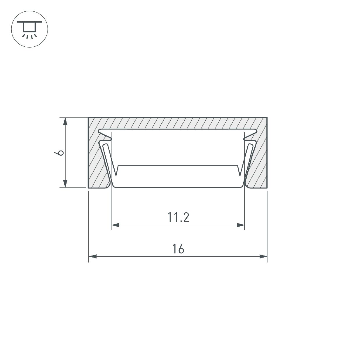 Алюминиевый профиль Arlight MIC-M-2000 WHITE 044543
