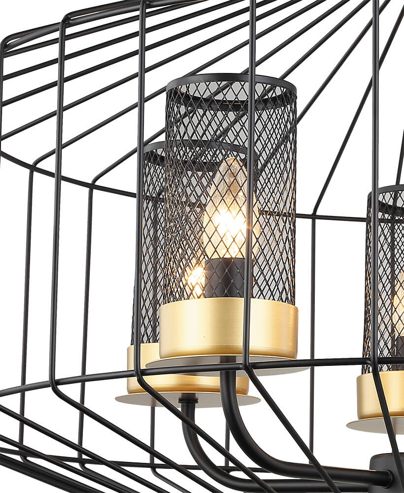 Подвесная люстра Lumien Hall Дезери 4021/5P-BK-GD