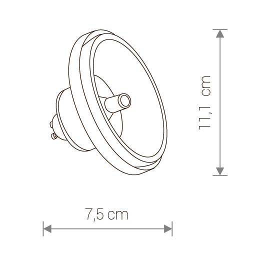 Лампа светодиодная Nowodvorski GU10 12W 3000K прозрачная 9181