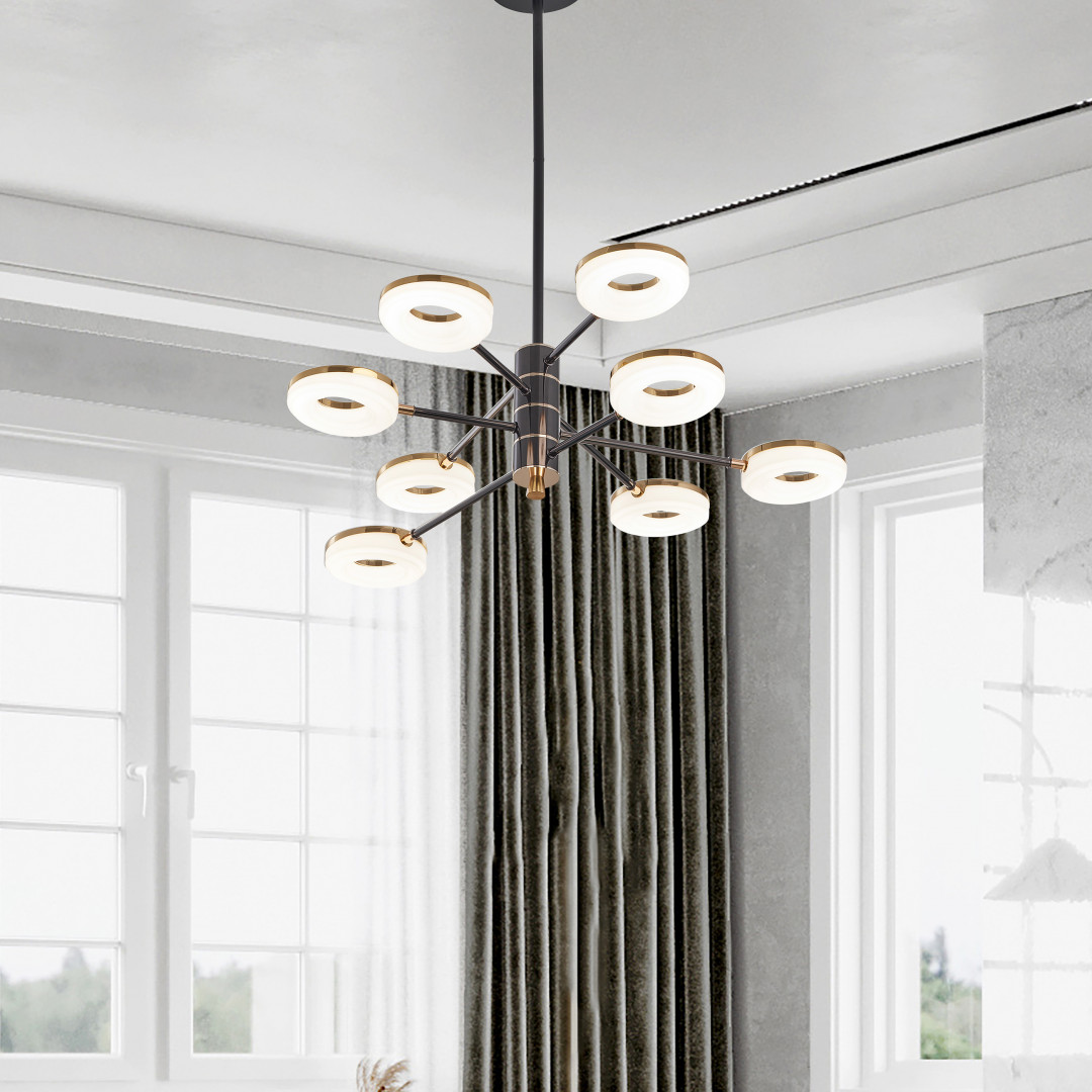 Люстра на штанге Arte Milano Ferrara 276699/8 BK/GD