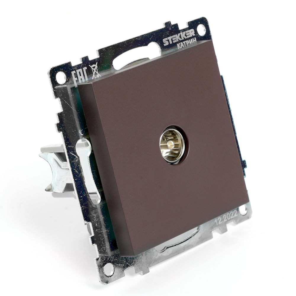 Розетка телевизионная 1-местная Stekker Катрин GLS00-7108-04 49024