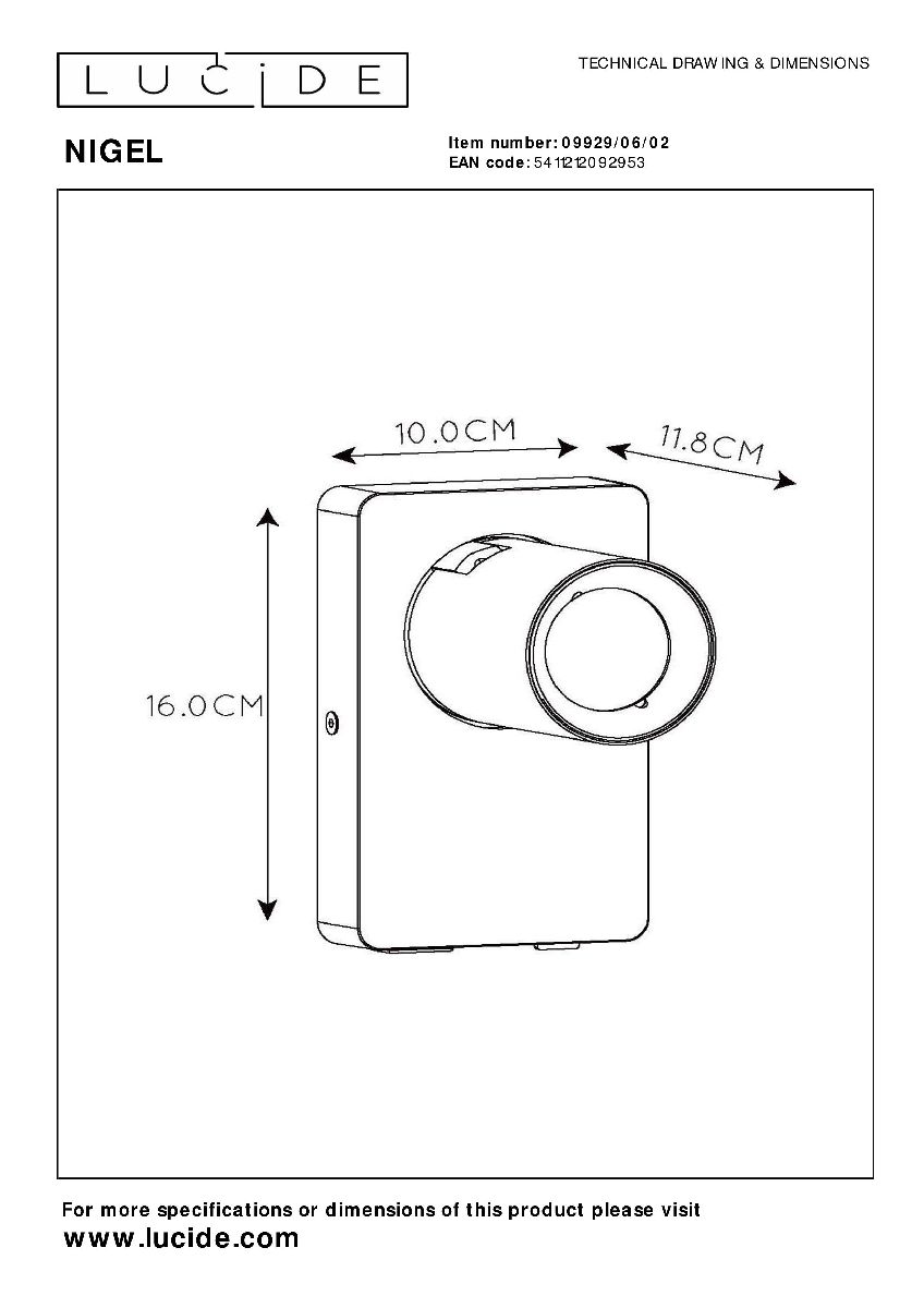 Спот Lucide Nigel 09929/06/02