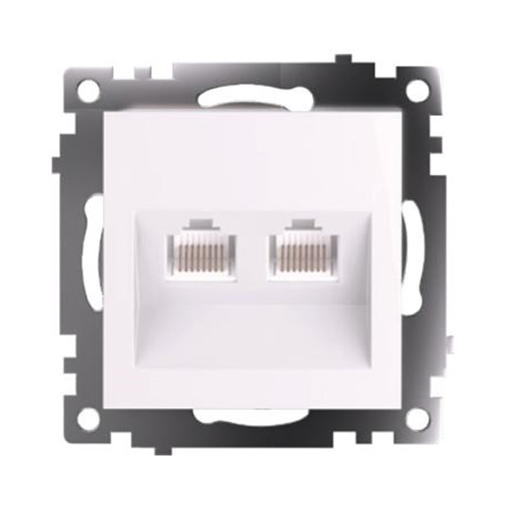 Розетка компьютерная 2-местная RJ-45 Stekker Катрин GLS00-7109-01 50003