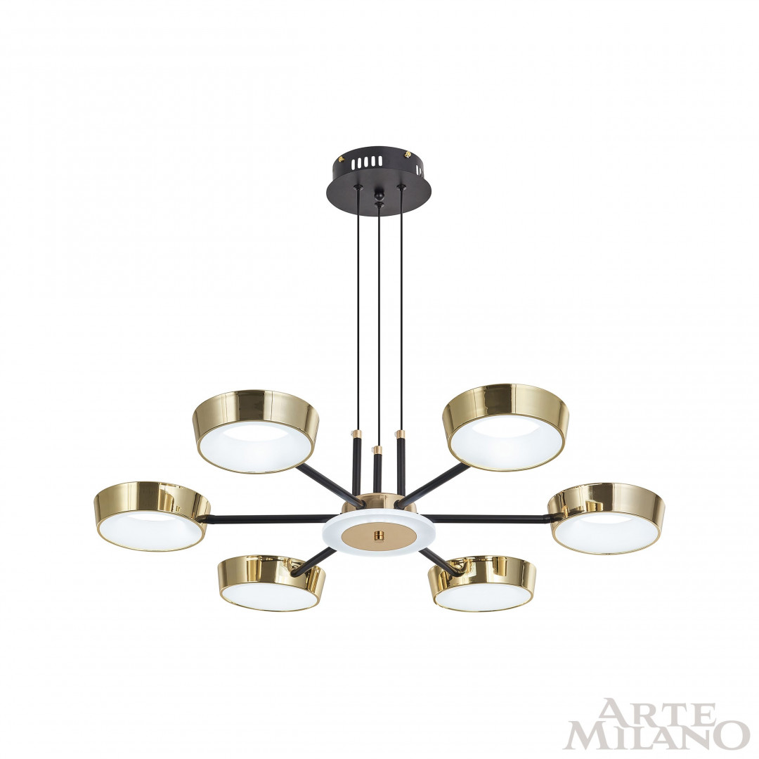 Подвесная люстра Arte Milano 271079/6 BK/GD