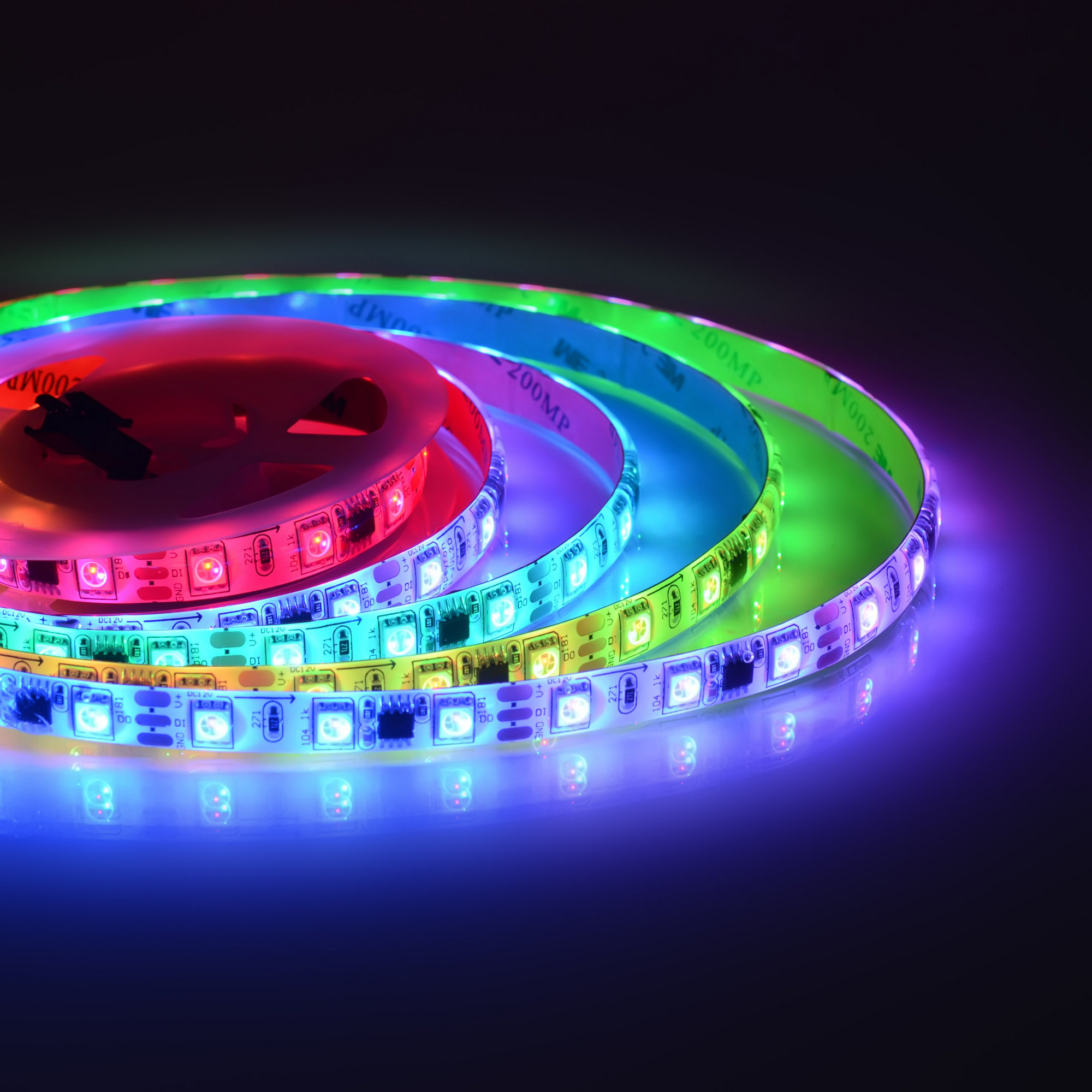 Комплект цифровой светодиодной ленты Apeyron 12В 5050 14,4Вт/м RGB 2м IP65 84ЦЛ