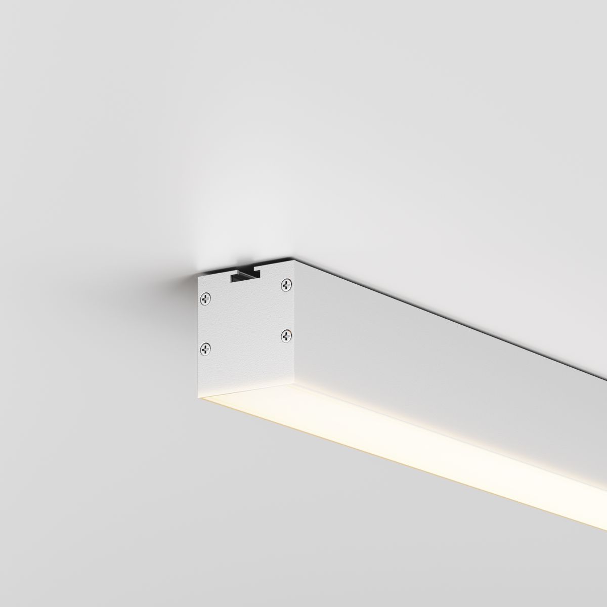 Линейный накладной светильник Maytoni Technical 3000K 35x35 (Серебро, 1 м) LL311003