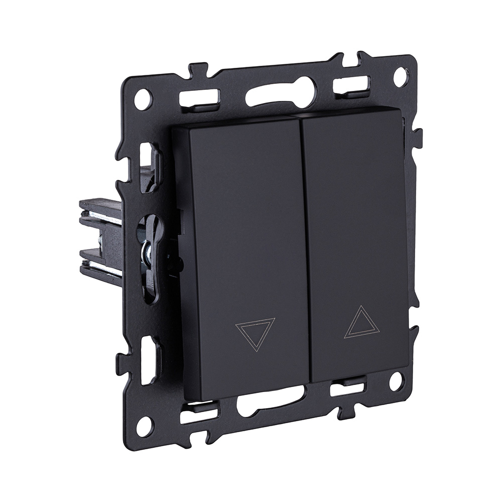 Механизм управления жалюзи 2-клавишный, черный Kollinger Asthetik AS-013BK