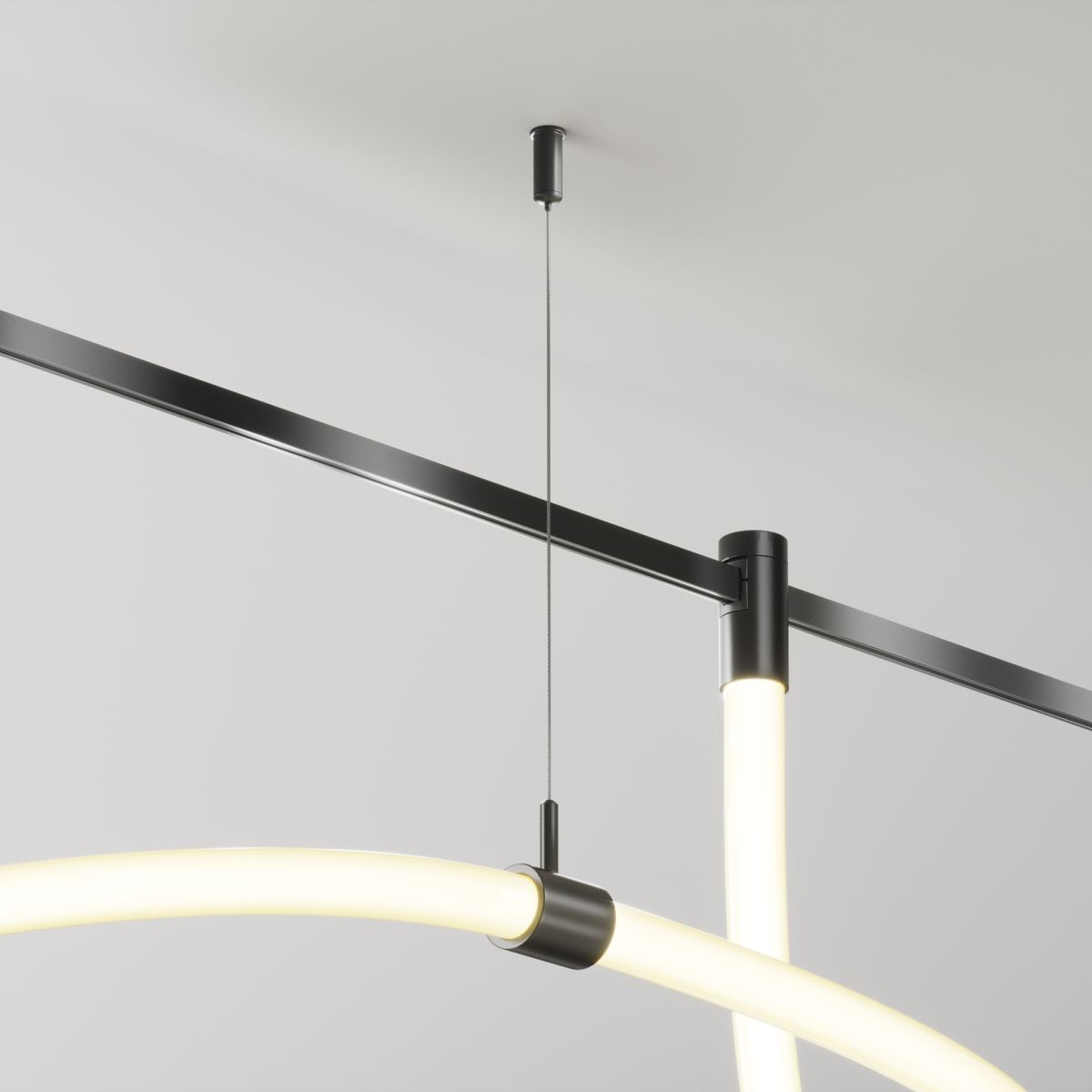 Потолочный коннектор с тросовым подвесом Maytoni Technical Tau TRA154CSW-1B