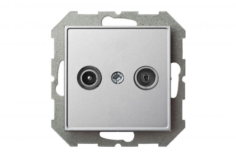 Розетка телевизионная и радио проходная (TV+R) Liregus Epsilon 28-1824