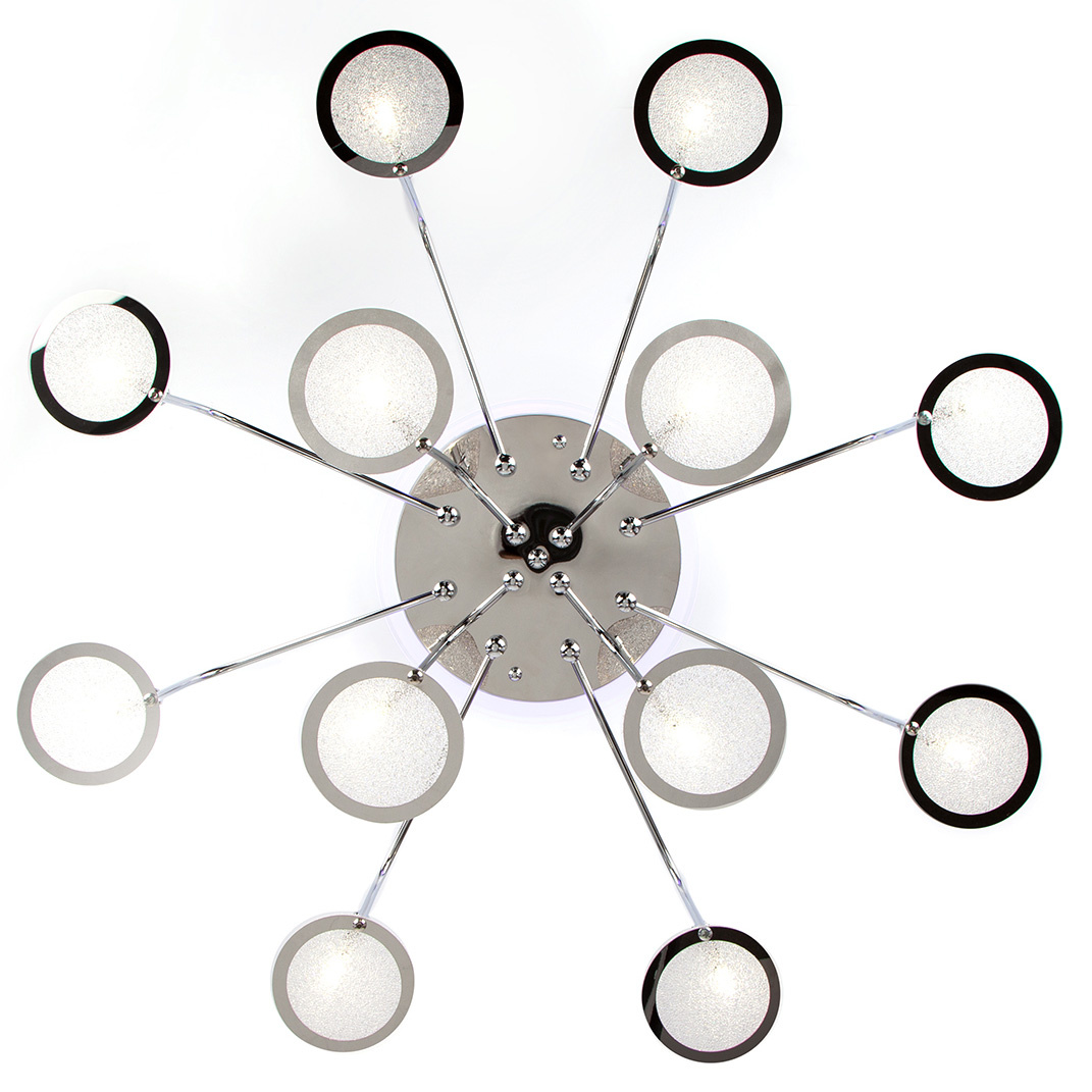 Потолочная люстра Eurosvet Spider 80109/12 хром/синий+фиолетовый