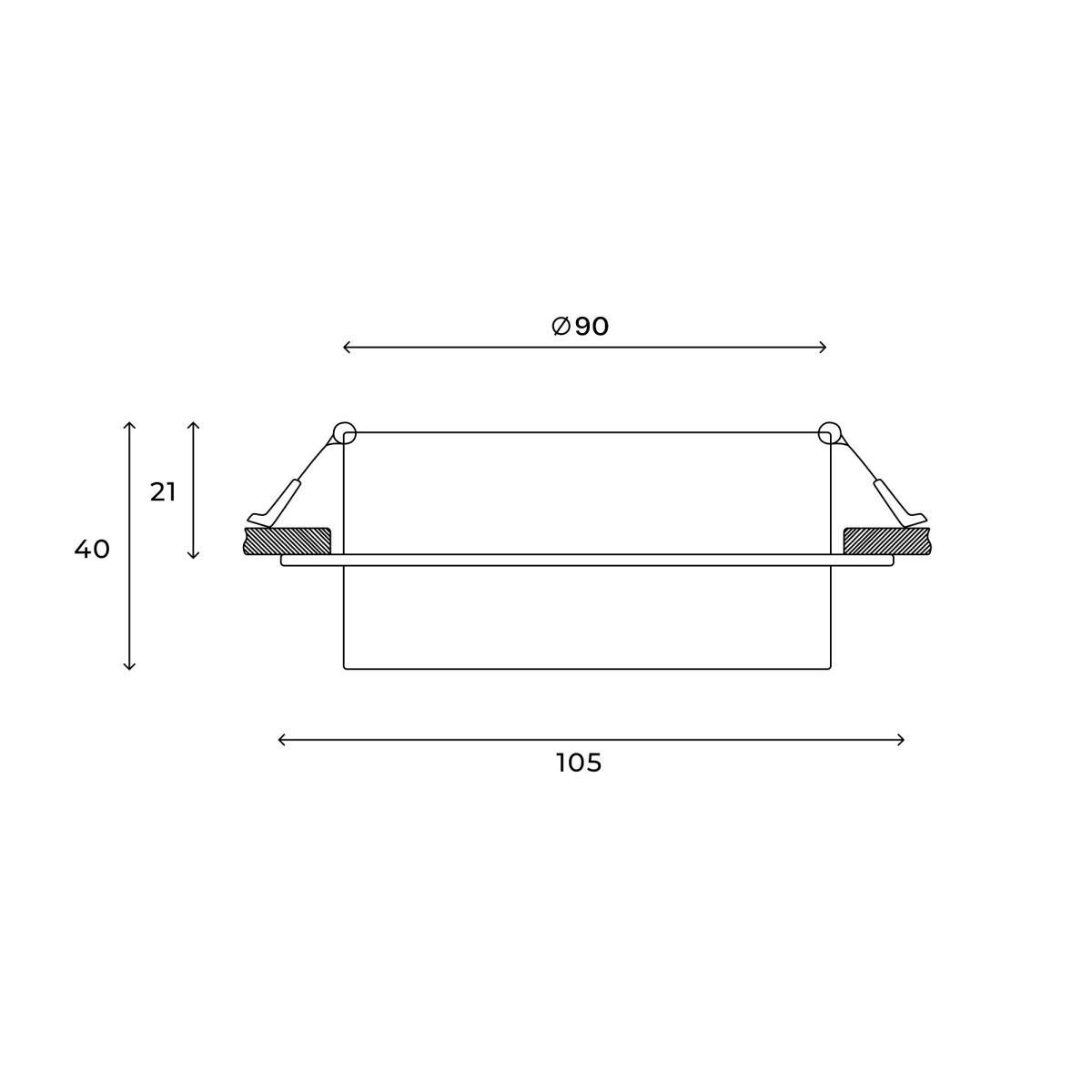 Встраиваемый светильник Hesby Lighting Nimbus HSBL_0128