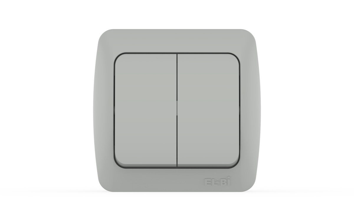 Выключатель двухклавишный ELBI Eva 554-011500-202