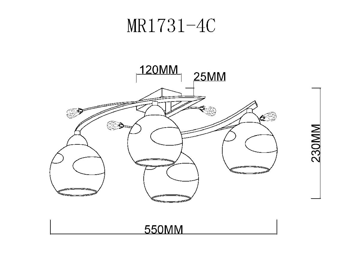 Потолочная люстра MyFar Stella MR1731-4C