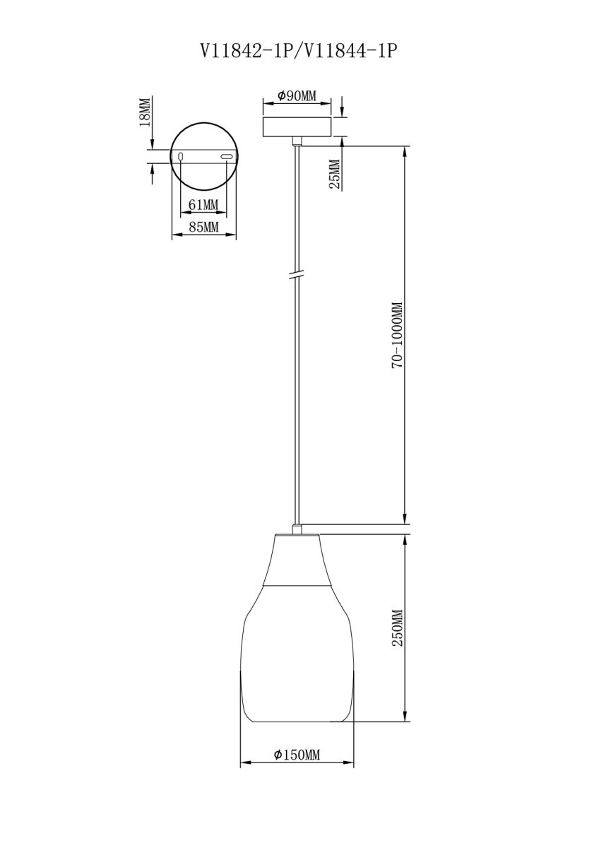 Подвесной светильник Moderli Adalina V11842-1P