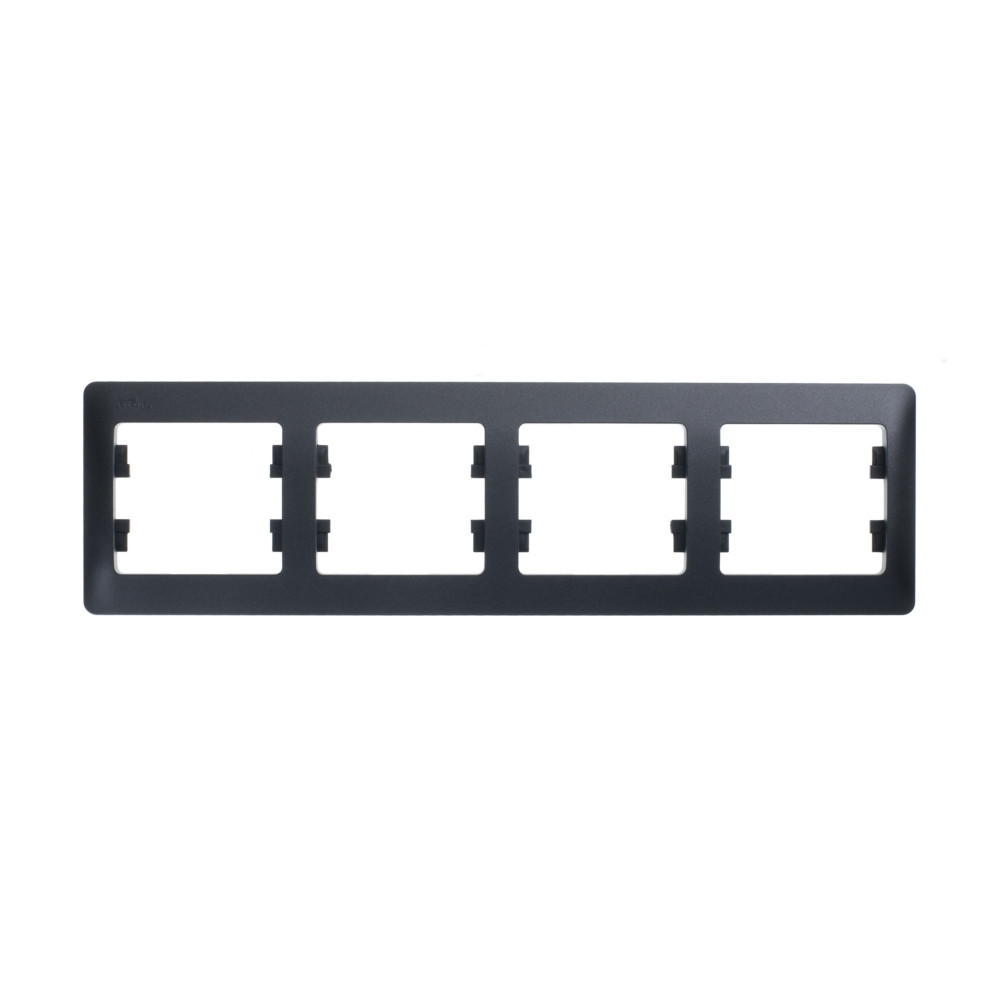 Рамка 4-ая горизонтальная Systeme Electric Glossa Антрацит GSL000704