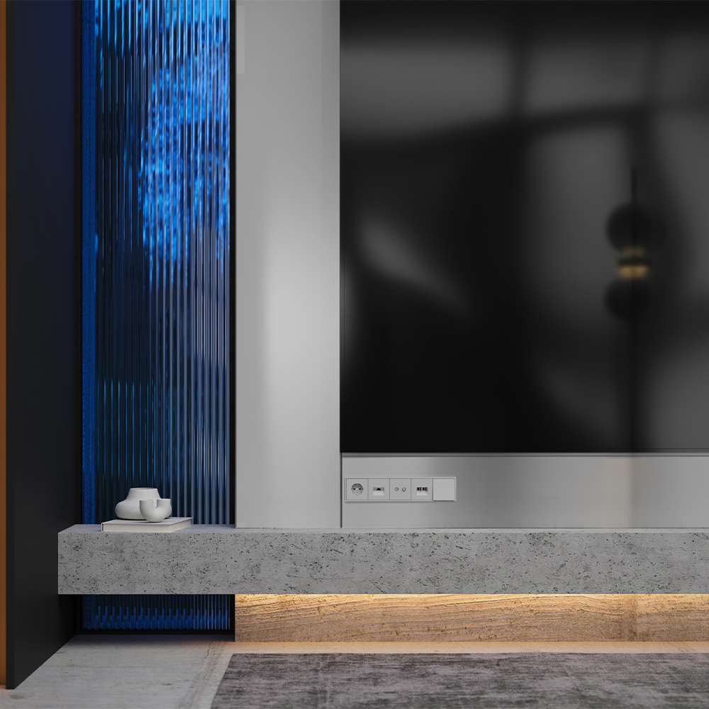 Накладка для розетки компьютерной RJ45 кат.6 Voltum S70 (серый) VLS001316