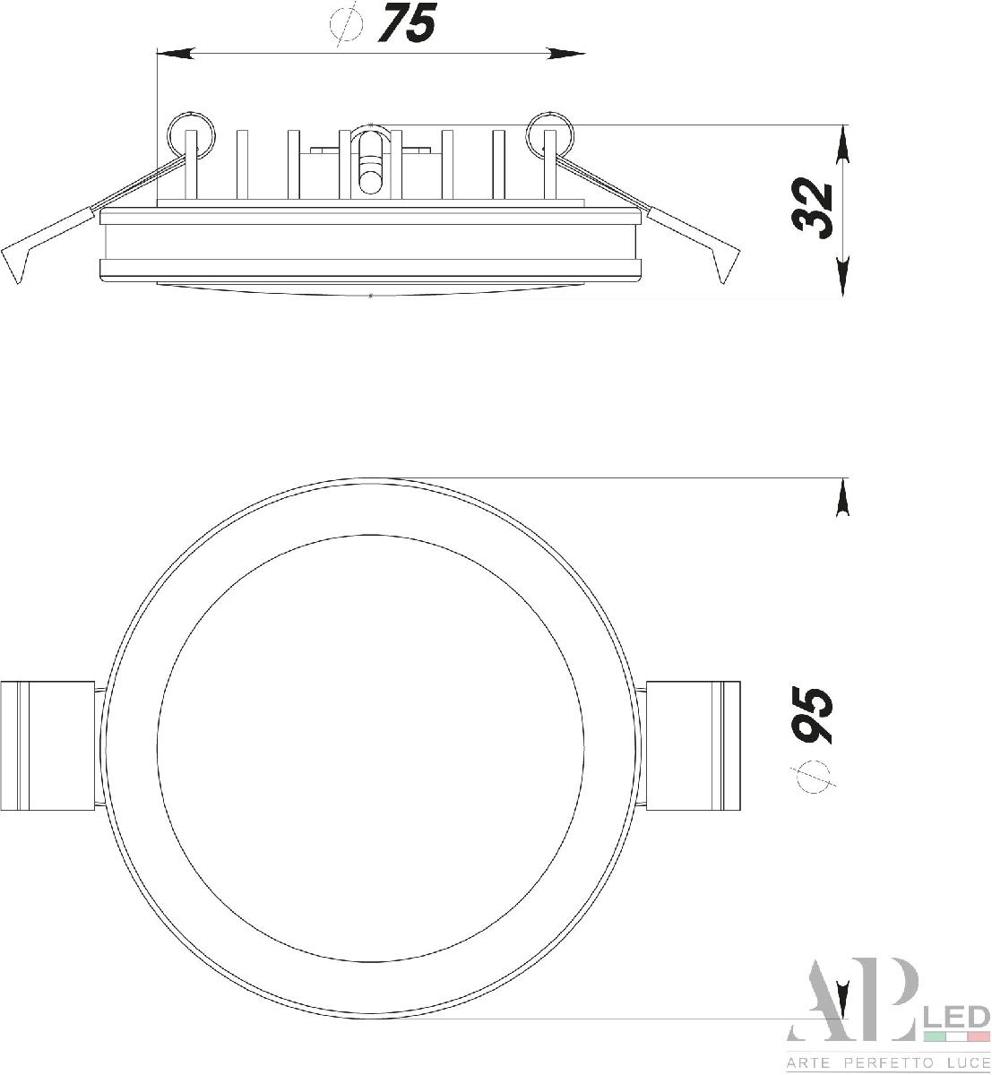 Встраиваемый светильник Arte Perfetto Luce Ingrid 3322.LD109R/12W/6K
