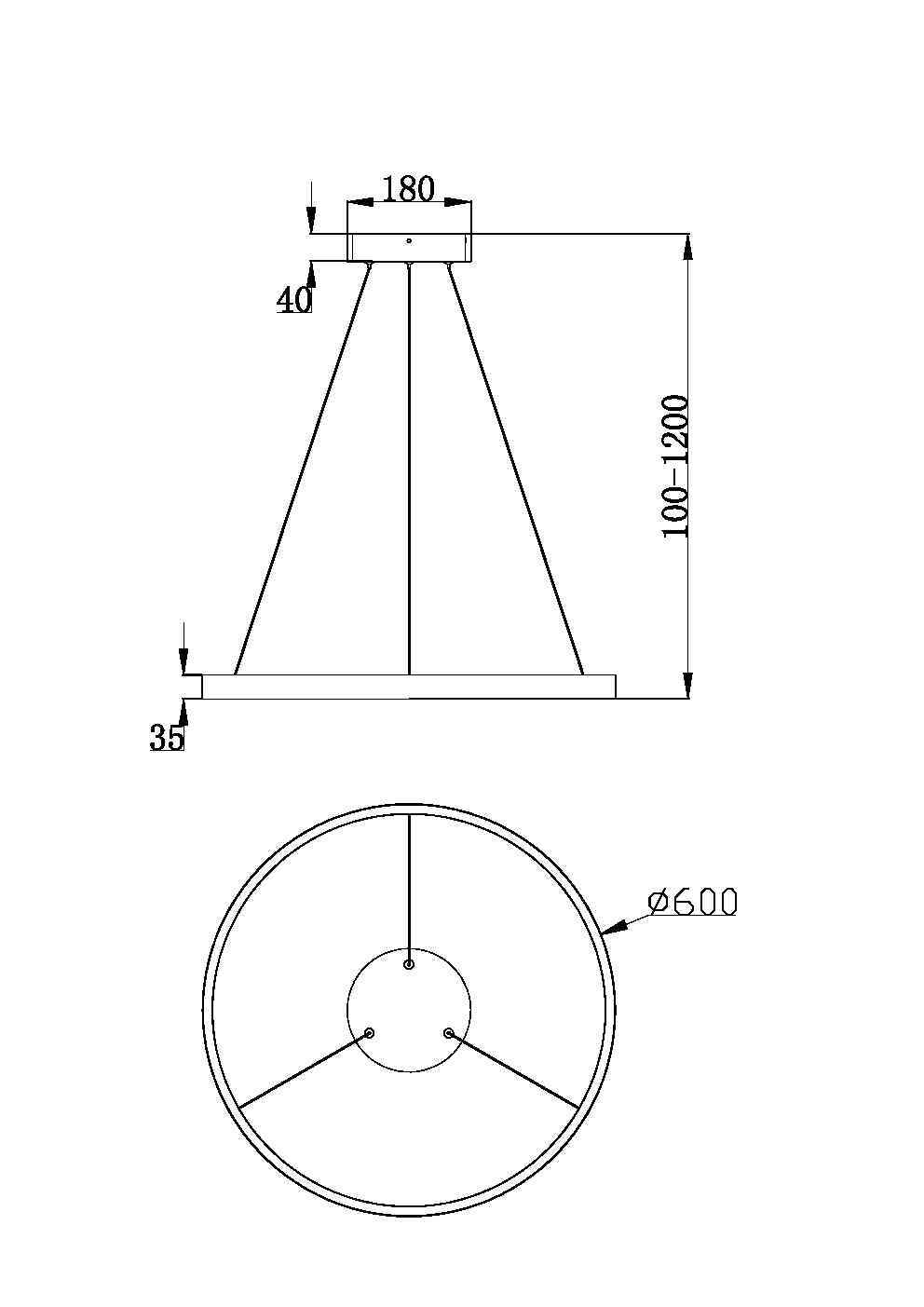 Подвесной светильник Maytoni Rim MOD058PL-L32B3K