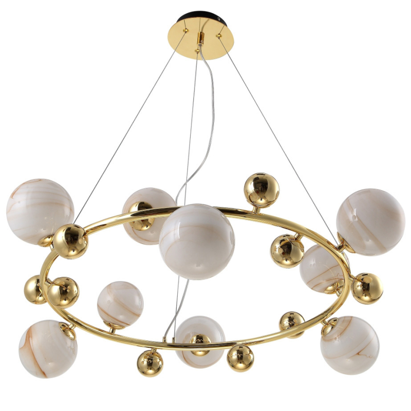 Подвесная люстра Crystal Lux Salvadore SP9H Gold