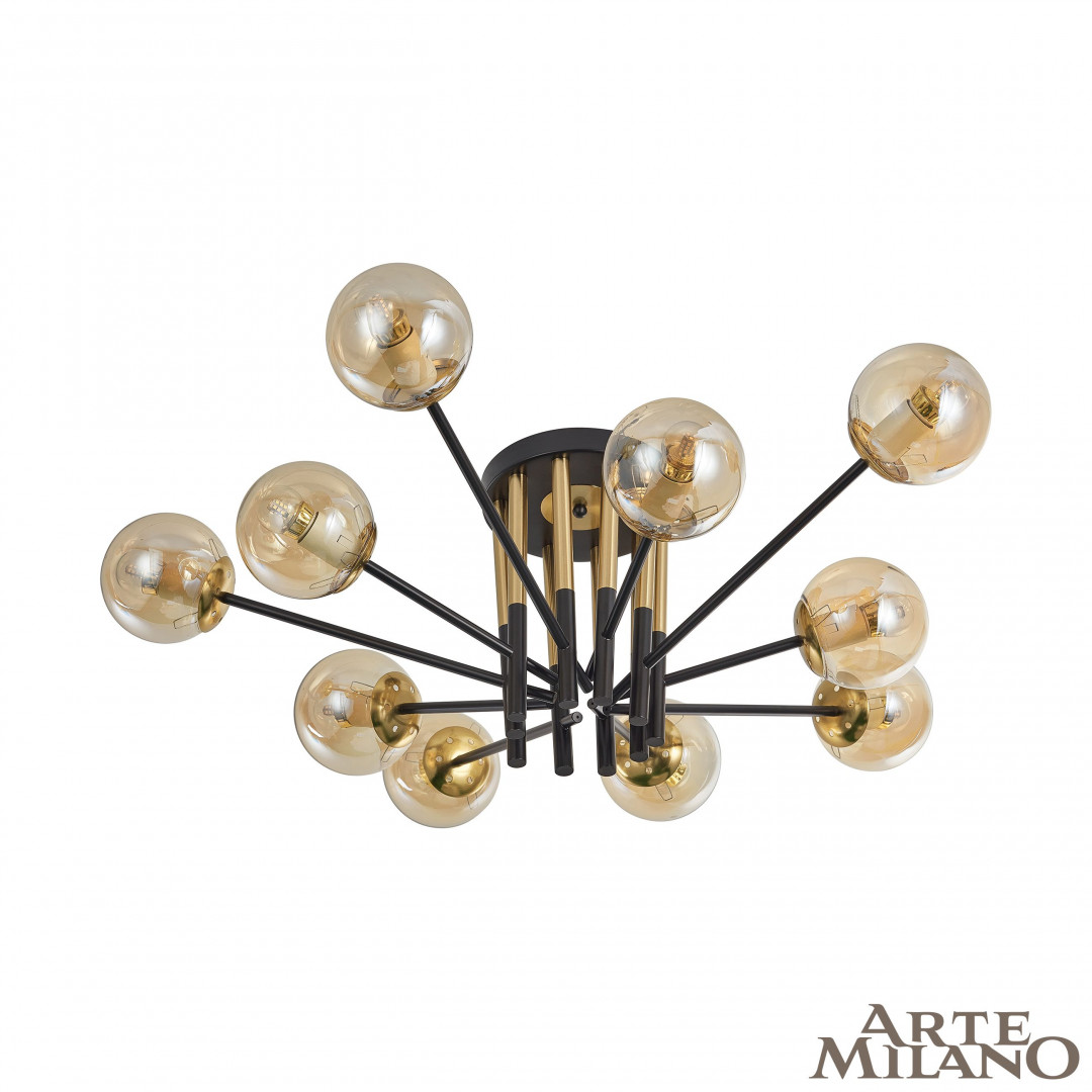 Потолочная люстра Arte Milano Neapolis 273708/10 BK/GD