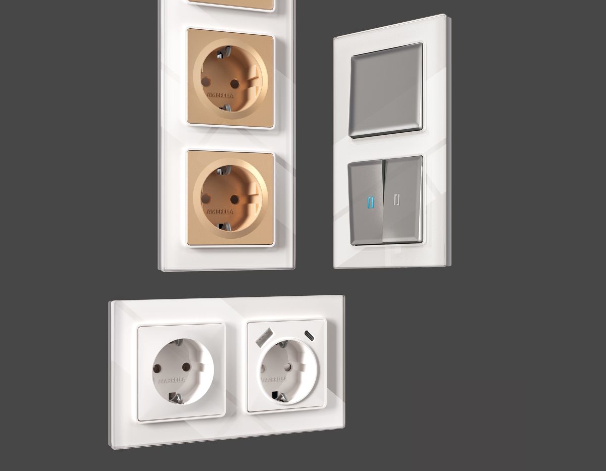 Рамка одноместная Ambrella Volt Platos AF330101