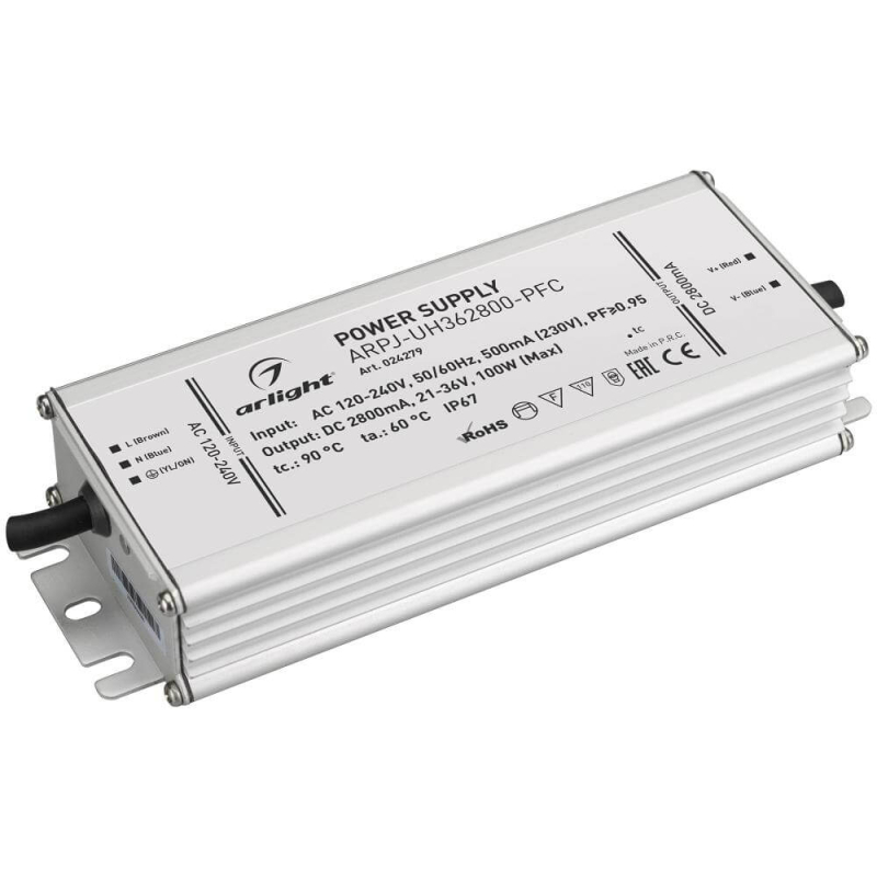 Блок питания Arlight ARPJ-UH362800-PFC (100W, 2.8A) 024279