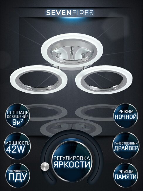 Потолочная люстра Seven Fires Leyni SF5006/3C-CR