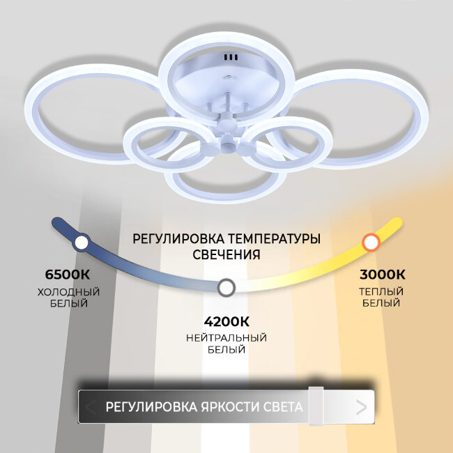 Потолочная люстра Seven Fires Leyni SF5006/6C-WT