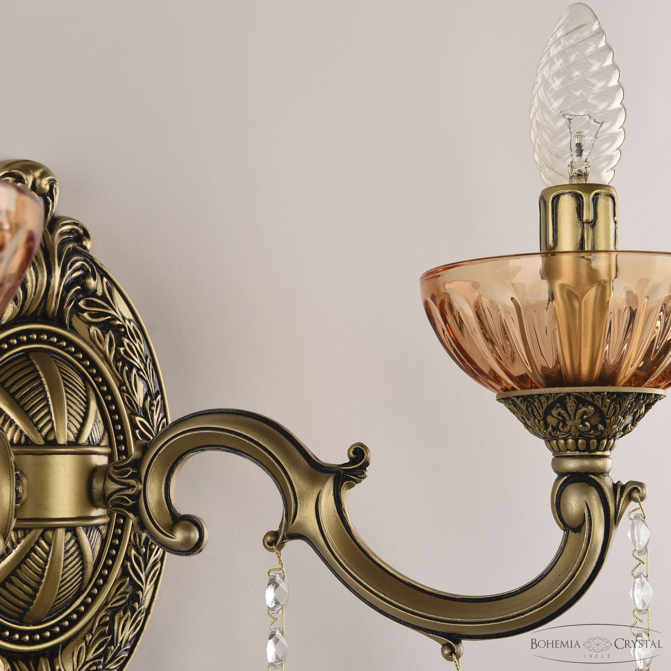 Бра Bohemia Ivele Crystal AL7801B10/2/175 A AGB P Amber/M-1H