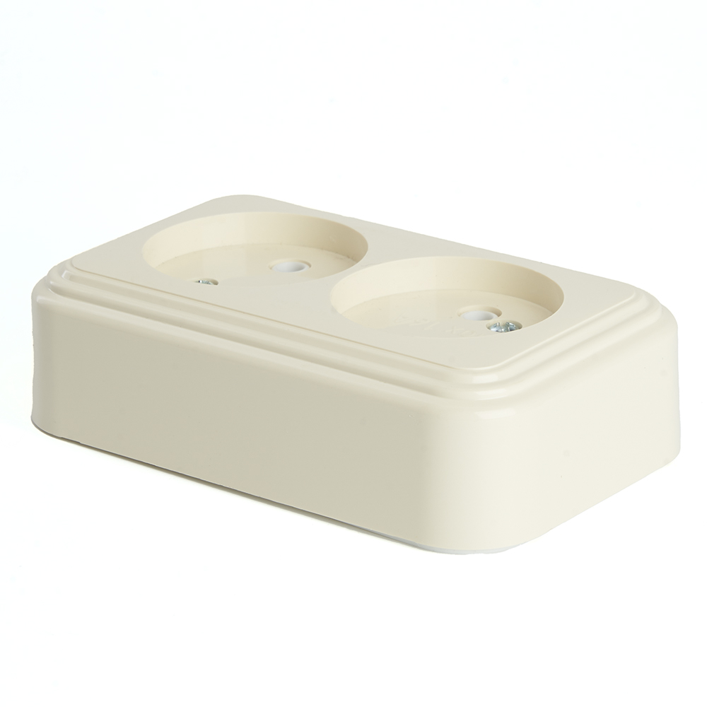 Розетка 2-местная б/з Stekker Брест 49057