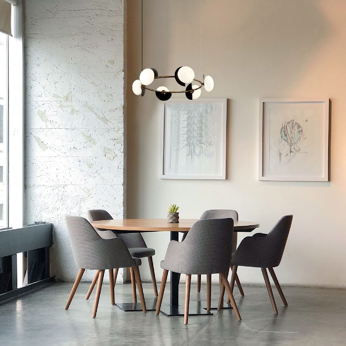 Подвесная люстра Eurosvet Moity 70150/6 черный/латунь Smart a064823