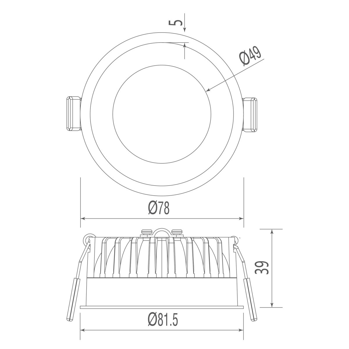 Встраиваемый светильник Donolux Crater DL20761R10W1BrassTriac