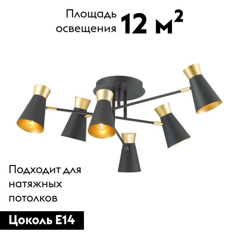 Потолочная люстра Lumion Liam 3790/6C