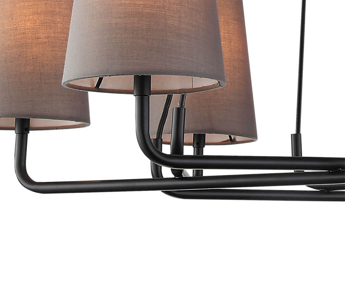 Подвесная люстра Lumien Hall Астарта 4008/6P-BK-DGR