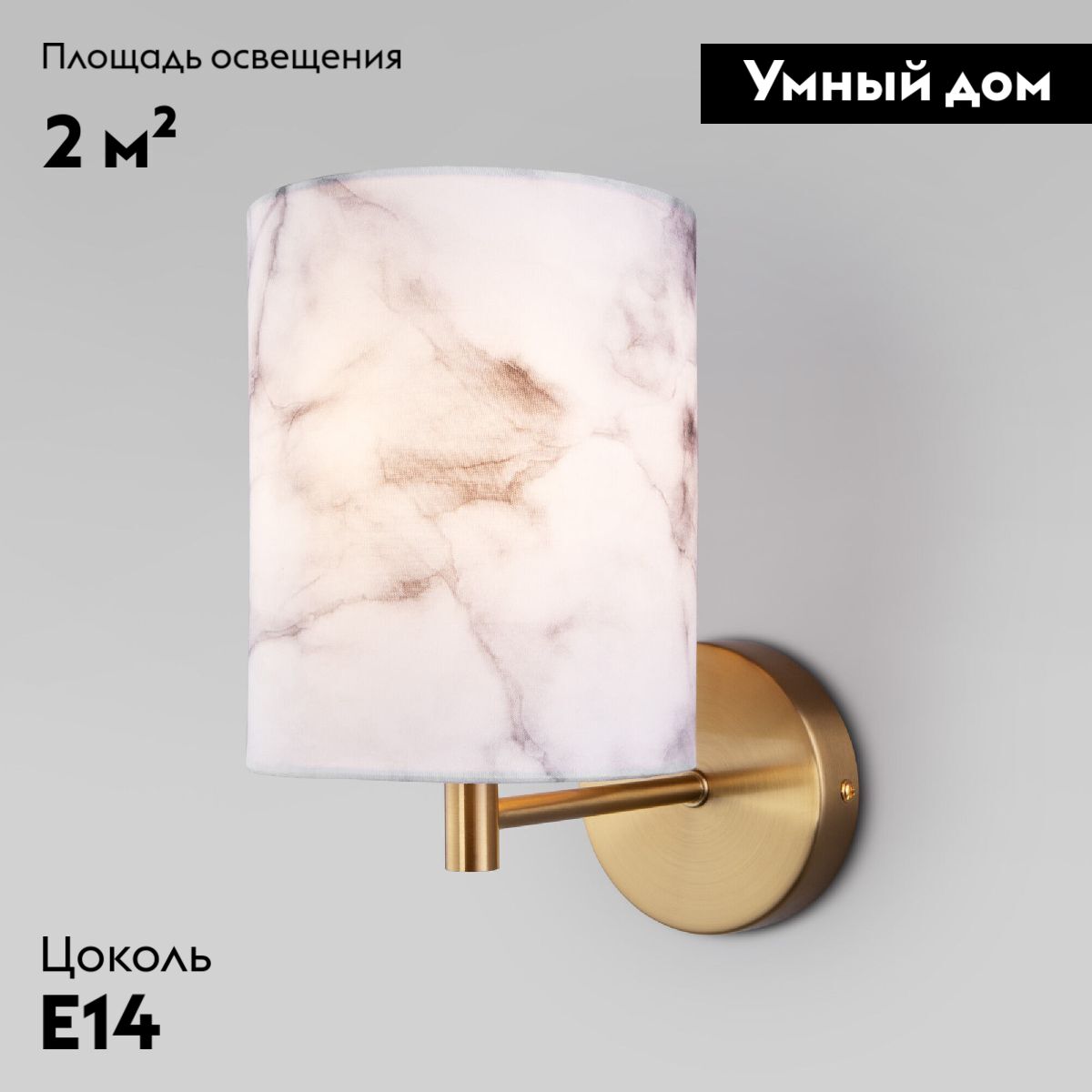 Бра серое Eurosvet Brume 60174/1 латунь a069022