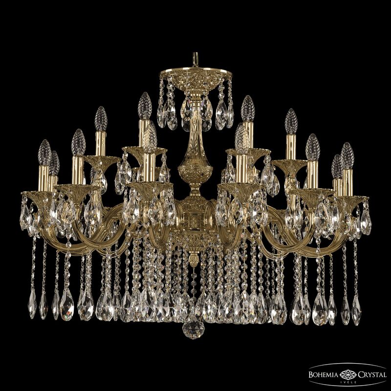 Подвесная люстра Bohemia Ivele Crystal Verona 72101/12+6/300 A G