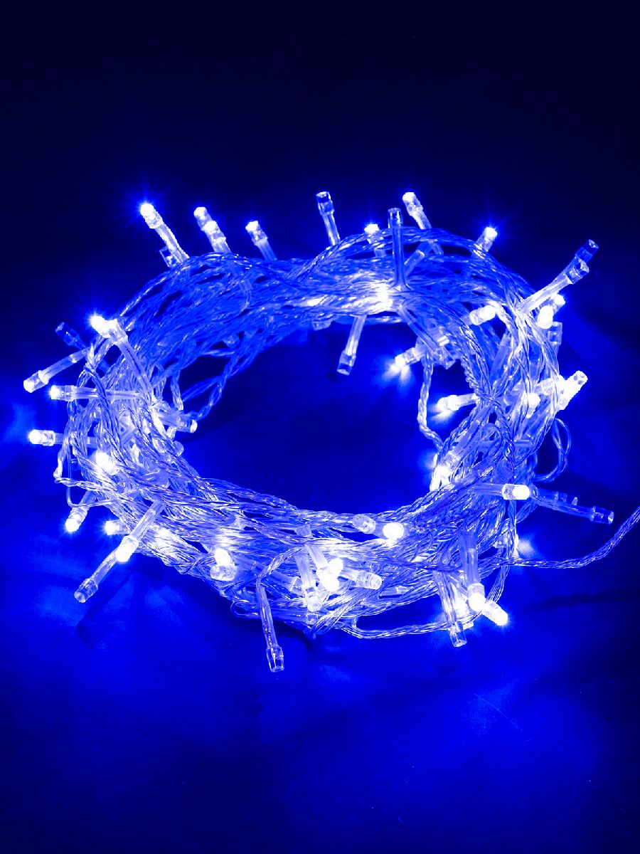 Светодиодная гирлянда TDM Electric СГ100Г10 250V голубая 8 режимов SQ0361-0036