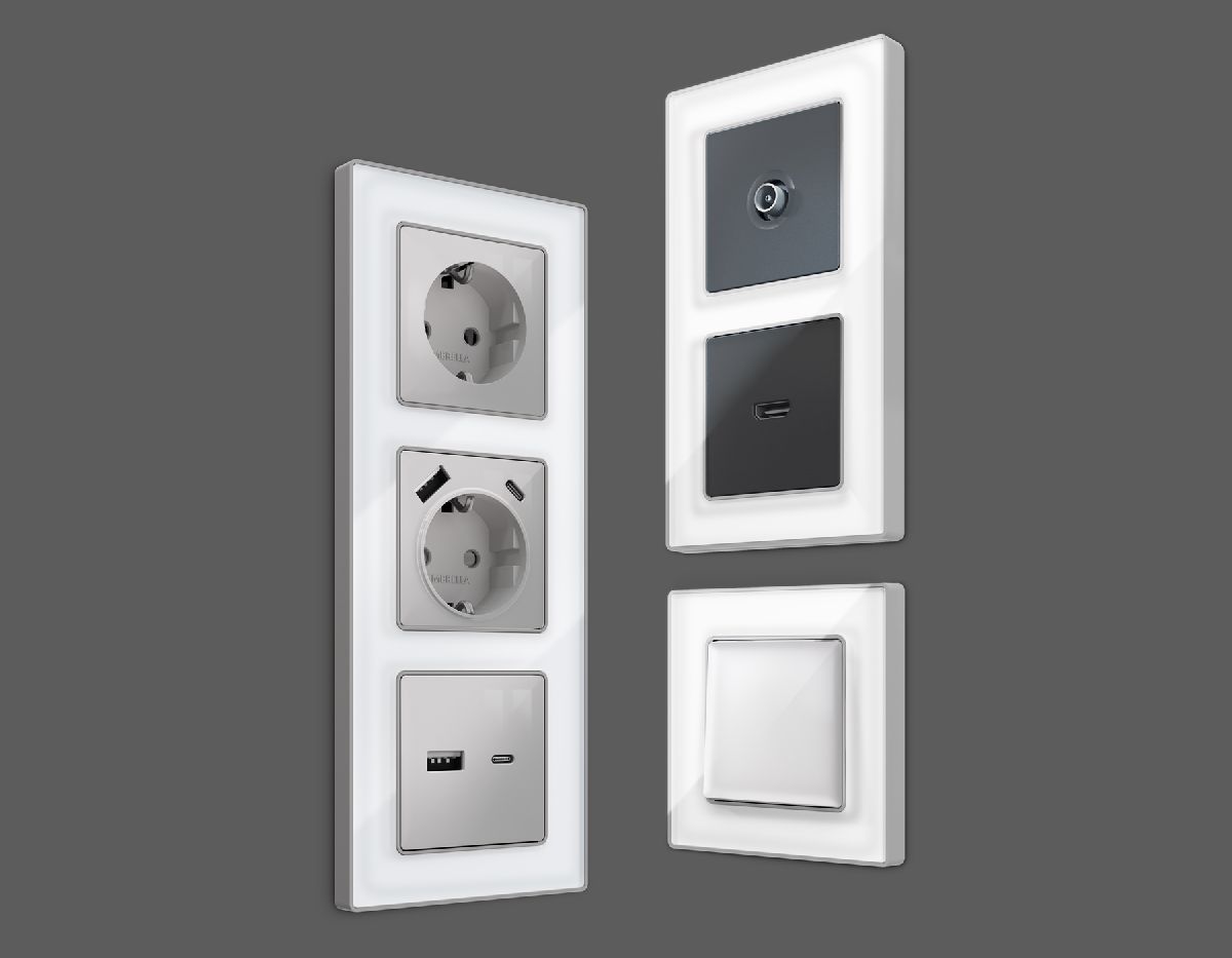 Рамка одноместная Ambrella Volt Arctic AF580131